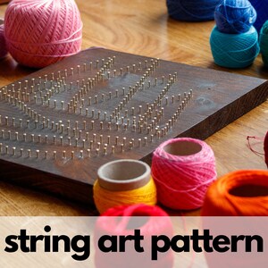 Colorful Mountains String Art Pattern Printable - Geometric Mountains ...