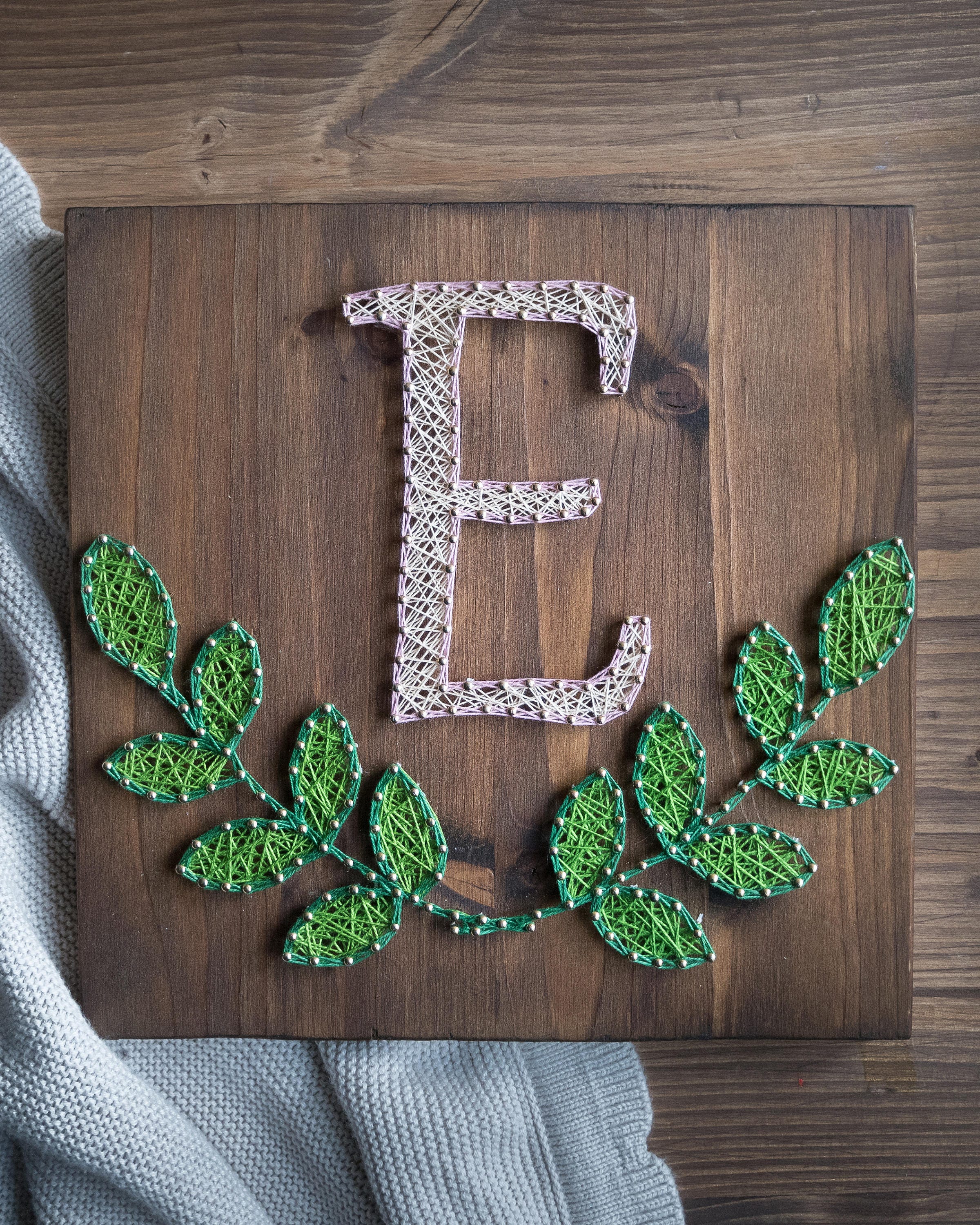 Wood Monogram String Art gallery wall decor personalized Etsy