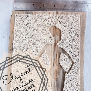 String Art Pattern Printable - Lady Woman Silhouette DIY String Art ...