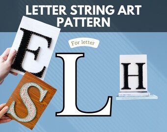 String Art Pattern - Letter L Template