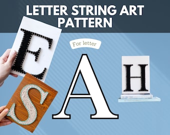 String Art Pattern - Letter A Template