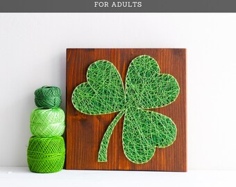 String Art Kit for Adults – Shamrock St Patrick’s DIY Craft Kit