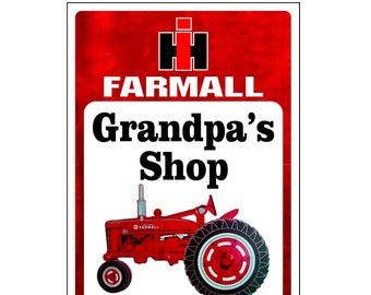 Farmall Tractor Sign/New Look -Add Name free shipping