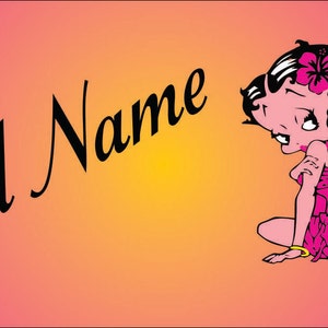 Betty Boop Pink  License Plate