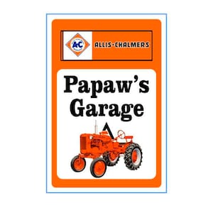 Allis Chalmers Tractor  Sign -Add Name Free Shipping