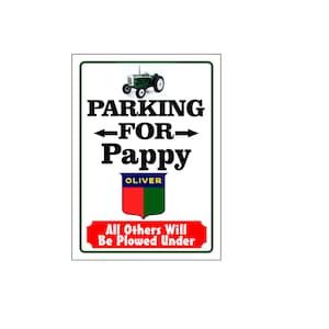 Oliver Tractor Parking Sign -Add Name