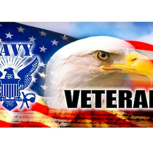 Veteran Navy  license plate or Vietnam Veteran License Plate