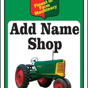 Oliver Tractor Sign Add Name image 2