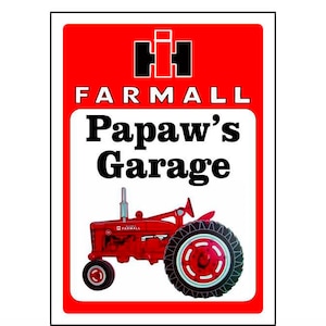 Farmall Tractor Sign -Add Name free shipping