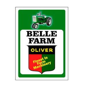 Oliver Tractor Sign NEW DESIGN -Add Name