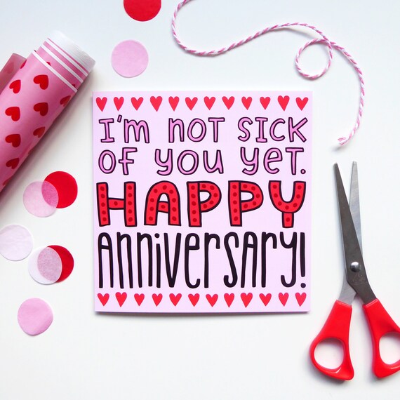 Funny Anniversary Card Rude Anniversary Card Anniversary Etsy