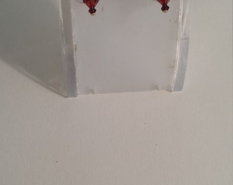 Tomato Red Lampwork Earrings