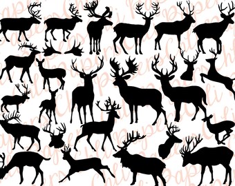 Deer Silhouettes Etsy