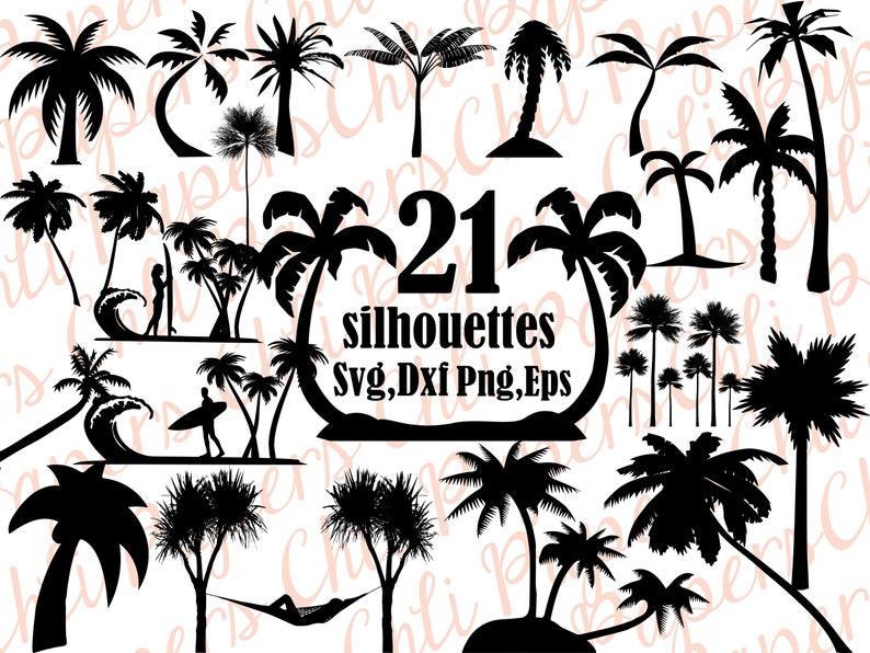 Download Clip Art Art Collectibles Palm Tree Svg Palm Tree Clipart Cut Files Bundle Palm Cut Files Palm Tree Vector Palm Tree Dxf Banana Tree Svg Palm Tree Silhouette