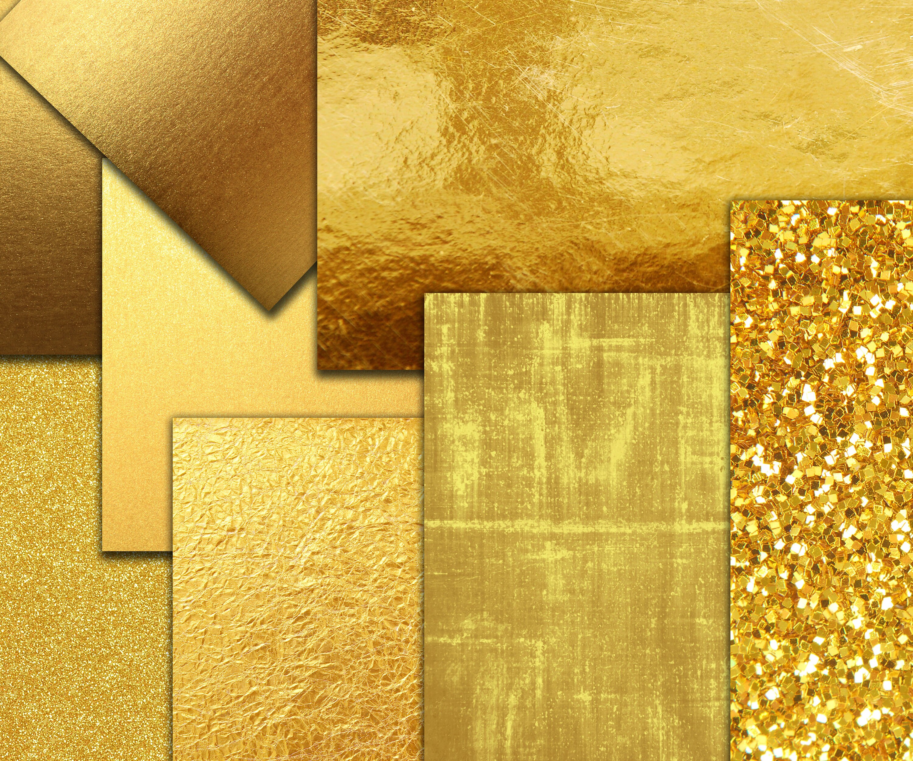 Gold Foil Digital Paper gold DIGITAL Paper Etsy
