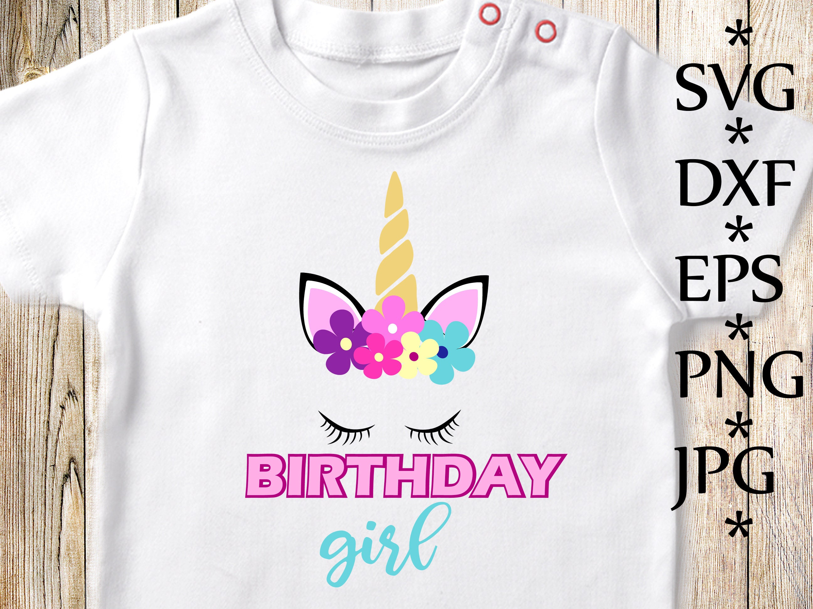 Download Unicorn Svg Birthday Girl Svg Unicorn Birthday Svg Unicorn Dxf Unicorn T Shirt Svg Cricut Files