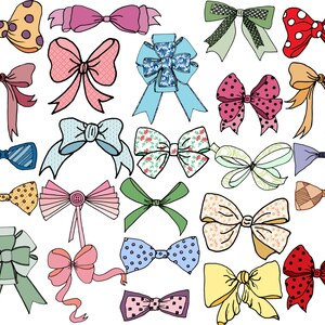 cute red ribbon hair bow tie watercolour illustration 15311015 PNG