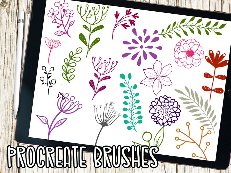 Procreate Botanical Brushes: "procreate FLORAL Brushes" Stamp Brushes ...
