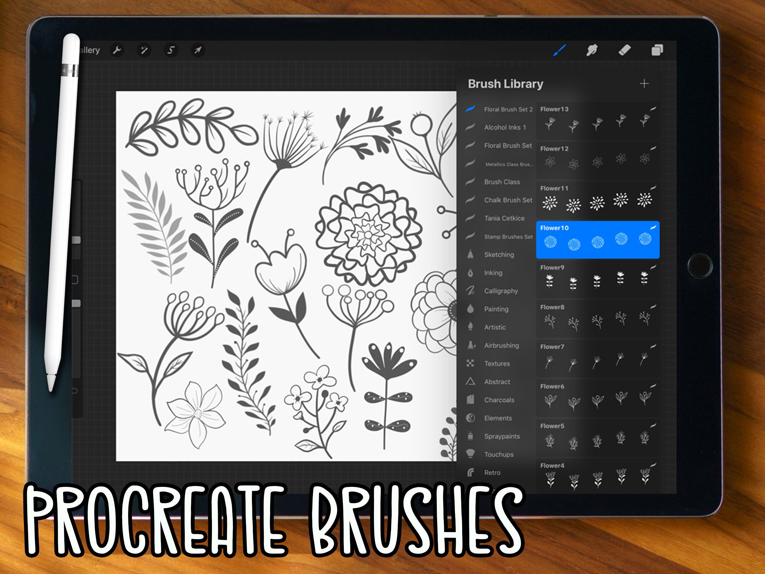 Procreate Botanical Brushes: "procreate FLORAL Brushes" Stamp Brushes ...
