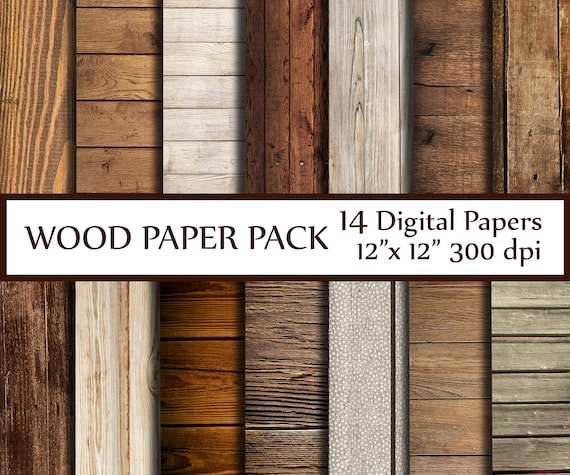 behang offset Glad Hout digitaal papier: WOOD PAPER hout achtergrond - Etsy België