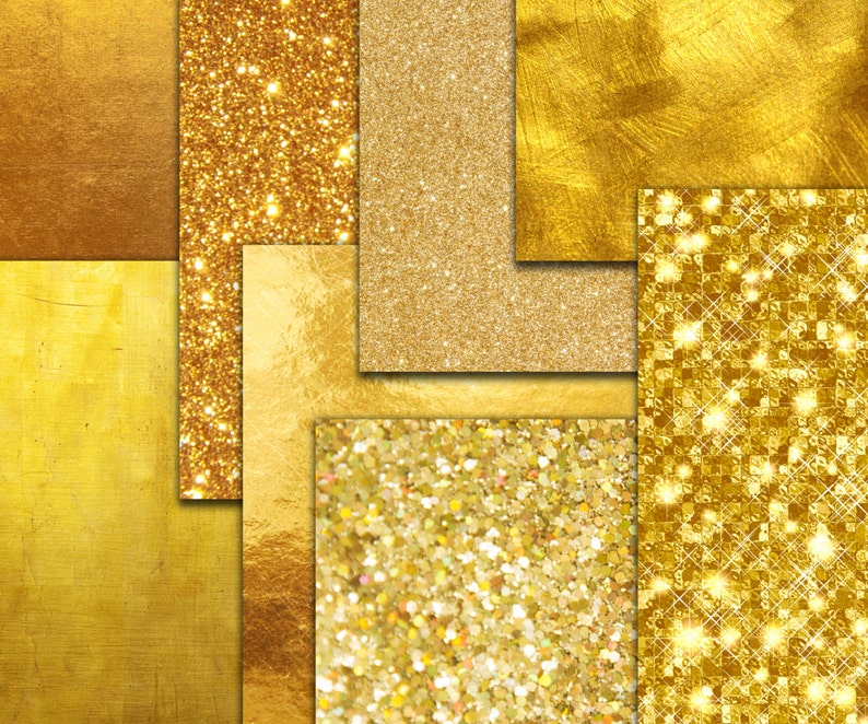 Gold Foil Digital Paper: