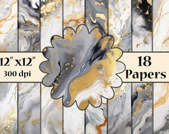 Gold Marble Digital Paper,Black Gold Marble papers,Marble Texture, Scrapbook Paper,Marble Gold Backgrounds,Marble Patterns,Metallic gold Jpg