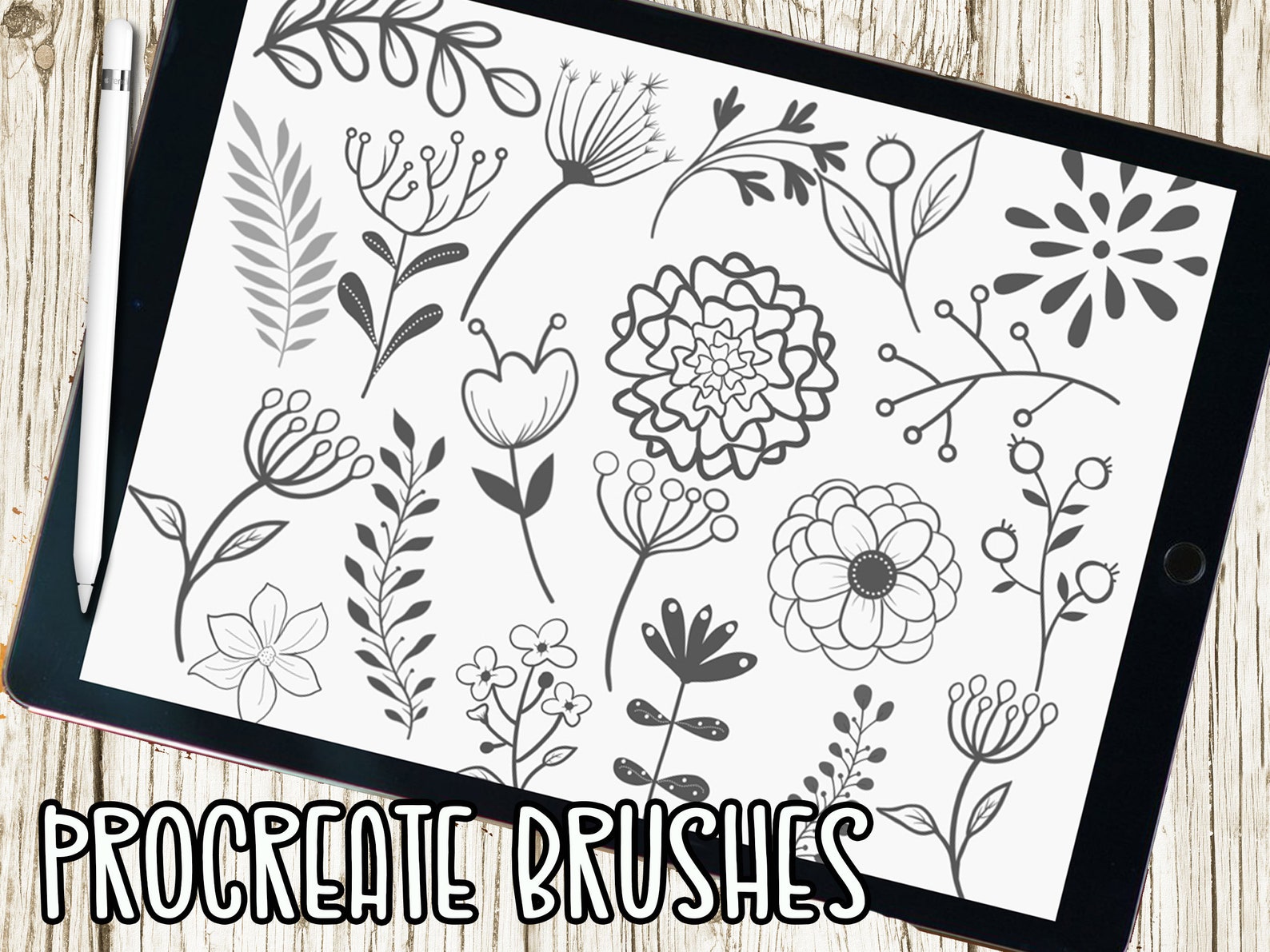 Procreate Botanical Brushes: "procreate FLORAL Brushes" Stamp Brushes ...