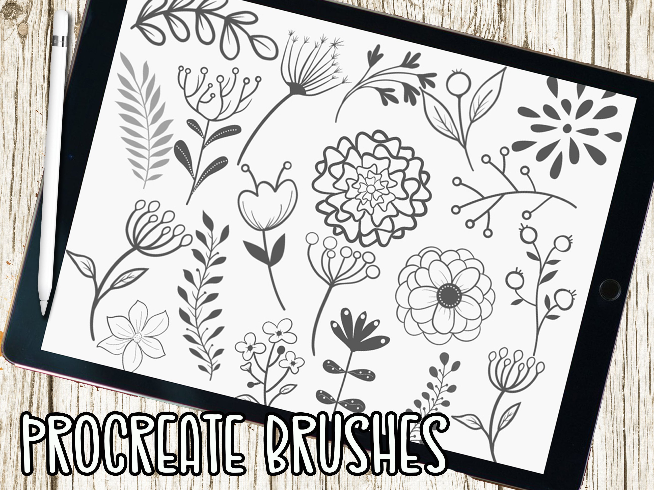 Procreate Botanical Brushes: "procreate FLORAL Brushes" Stamp Brushes ...