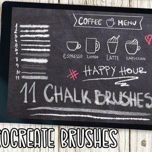 Procreate Chalk Brushes: &quot;CHALK BRUSH SET&quot; iPad Pro brushes,brushes for iPad,Chalk Lettering,Chalk Style,Chalky Brush Set,Chalk Brush Pack