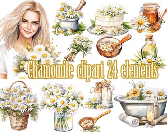 Daisy clipart,Watercolor Daisy,Daisy Flowers,Chamomile clipart,Watercolor flowers,Tea pot clipart,Wedding flowers,Daisy watercolor,Daisy Png