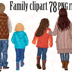 Imágenes prediseñadas familiares,Clipart familiar personalizado Familia otoño, Imágenes prediseñadas hermanas,Imágenes prediseñadas para padres,Retrato diédico,Diseño de sublimación,Taza familiar,Gráfico familiar