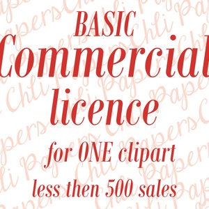 Commercial license  For a single product. No credit required Basic license