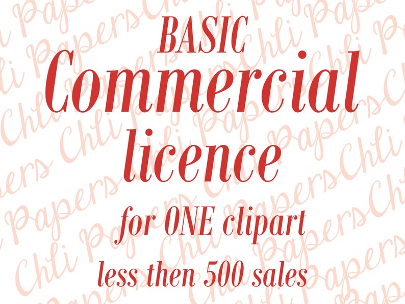 No credit required Basic license Commercial license For a single product