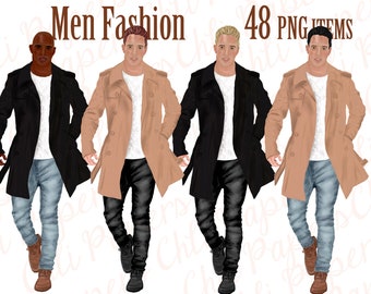 Fashion Man clipart, Planner Boys,Cute man clipart,Male clipart,BFF clipart,Fashion hairstyle,Fashionable boys,Afro boys clipart,Dressed man