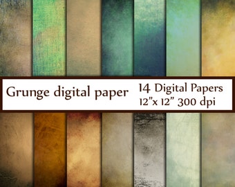 Grunge texture Paper: "GRUNGE DIGITAL PAPER" Rustic digital paper distressed paper Vintage digital paper shabby textures Grunge Feel paper
