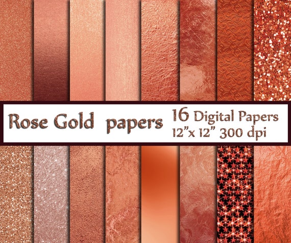 Rose Gold Foil Glitter Papers: rose GOLD Paper Rose Gold