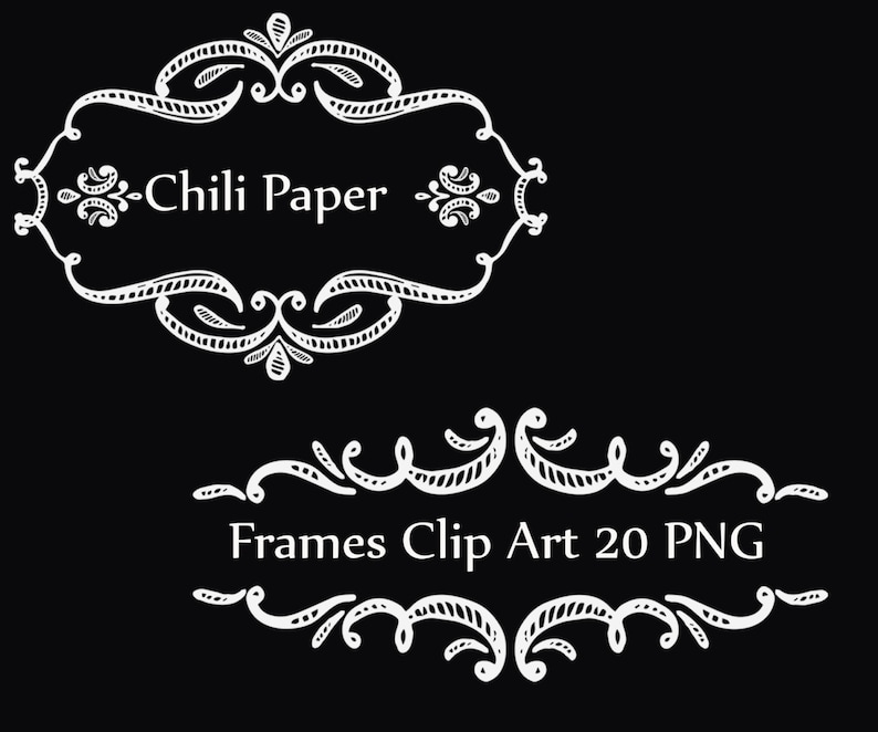 Chalkboard frame clipart FRAME CLIP ART Vintage frames Wedding frames Wedding clipart Invitation clipart Diy elements wedding invites