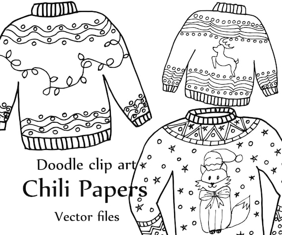 Ugly Sweater Clipart: 