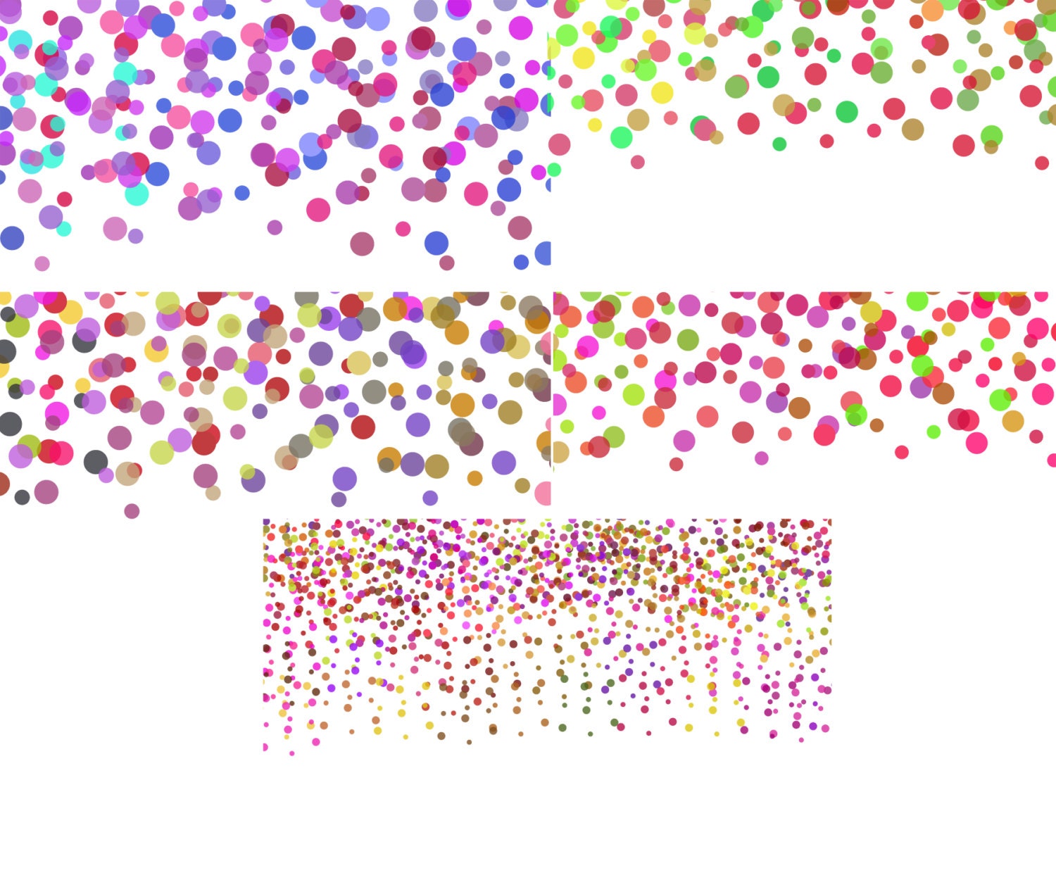 Confetti Borders Clipart: 