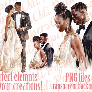 May include: Two couples in wedding attire. The women are wearing white dresses with gold accents. The men are wearing black suits with white shirts and black bow ties. The couples are looking at each other with love and affection.