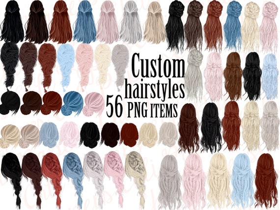 Download Custom Hairstyles Cliparthair Clipart Womans Hair Etsy