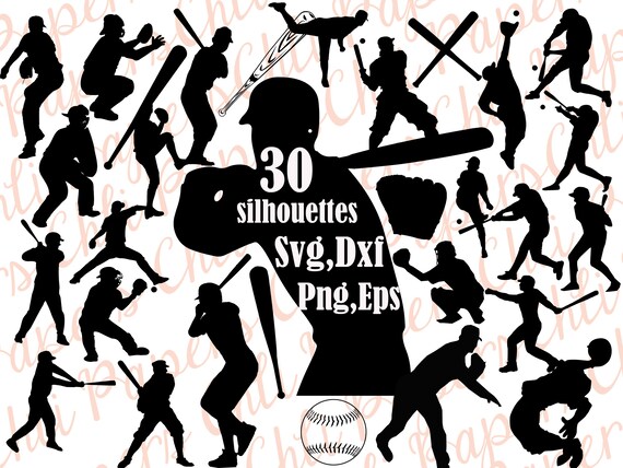 Download Baseball Silhouette Svg Baseball Clipart Baseball Etsy