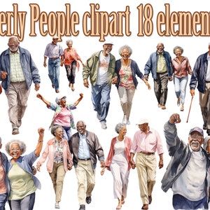 Imágenes prediseñadas de personas mayores, parejas de ancianos Png, parejas de ancianos felices, imágenes prediseñadas de personas negras, png afroamericano, imágenes prediseñadas de familias negras, personas mayores
