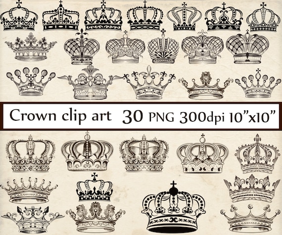 King Queen Crown 300dpi Graphic Royal Crown Printable 