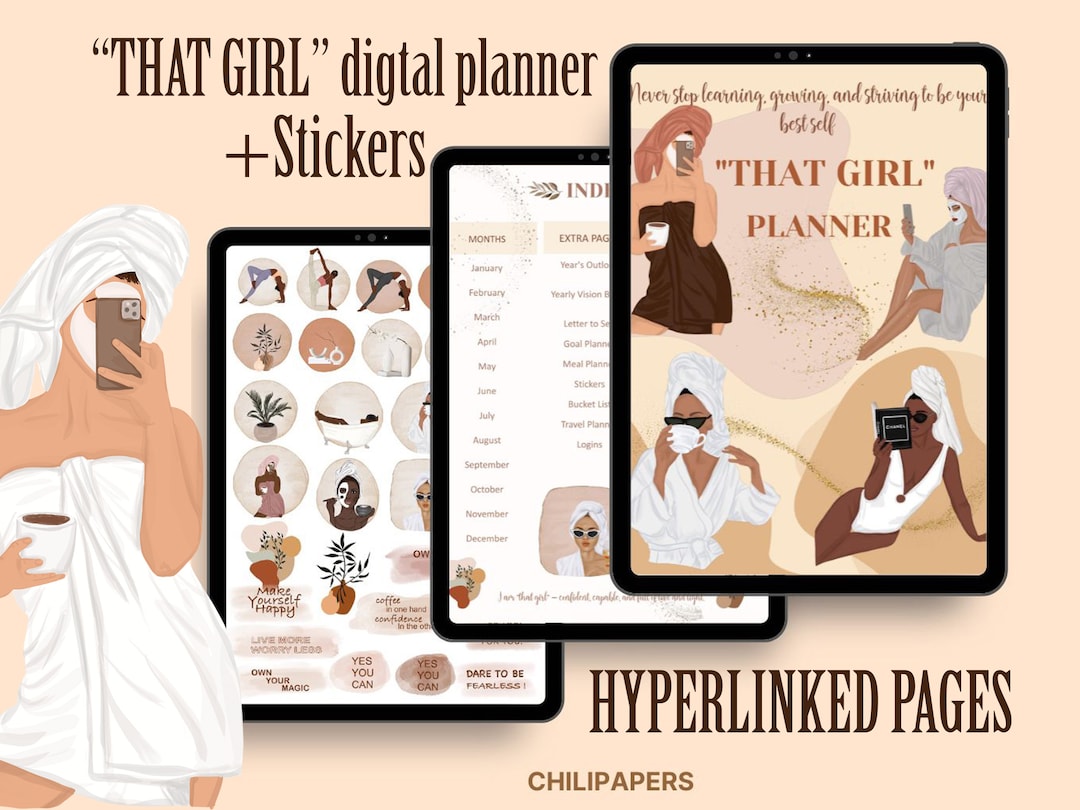 That Girl Planner: undated DIGITAL Planner - Etsy