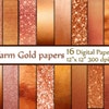 Rose Gold Foil Glitter Papers: 