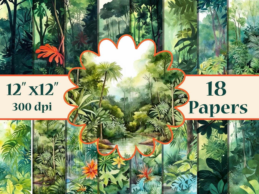 Jungle Digital Papers,rainforest Digital Paper,tropical Digital Paper