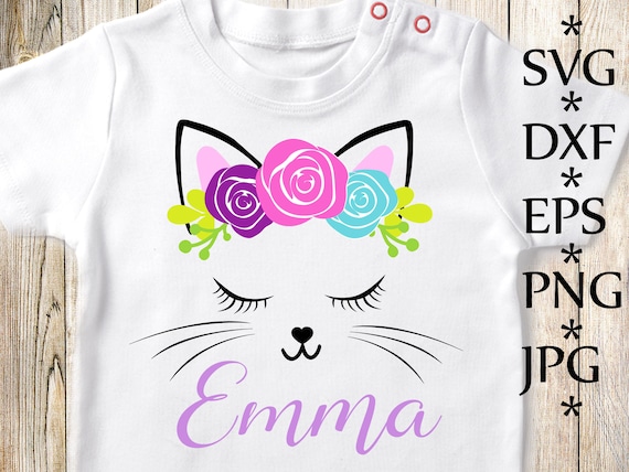 Download Cat Face Svgcute Cat Svggirl T Shirt Svgbirthday Girl Etsy