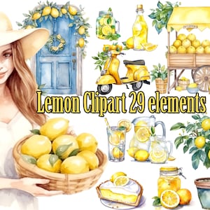 Lemon Clipart,Watercolor lemon Png,Lemon truck clipart,Lemonade clipart,lemon Stand png,Citrus frui clipart,Lemon cake, Citrus Wreath Png
