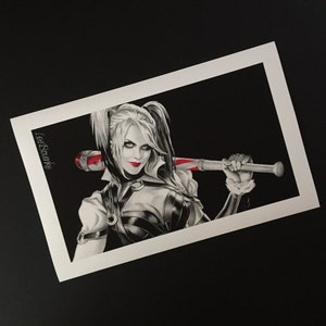 Harley Quinn (Batman, Arkham), Limited Ed. print of original artwork by Lee Bourke